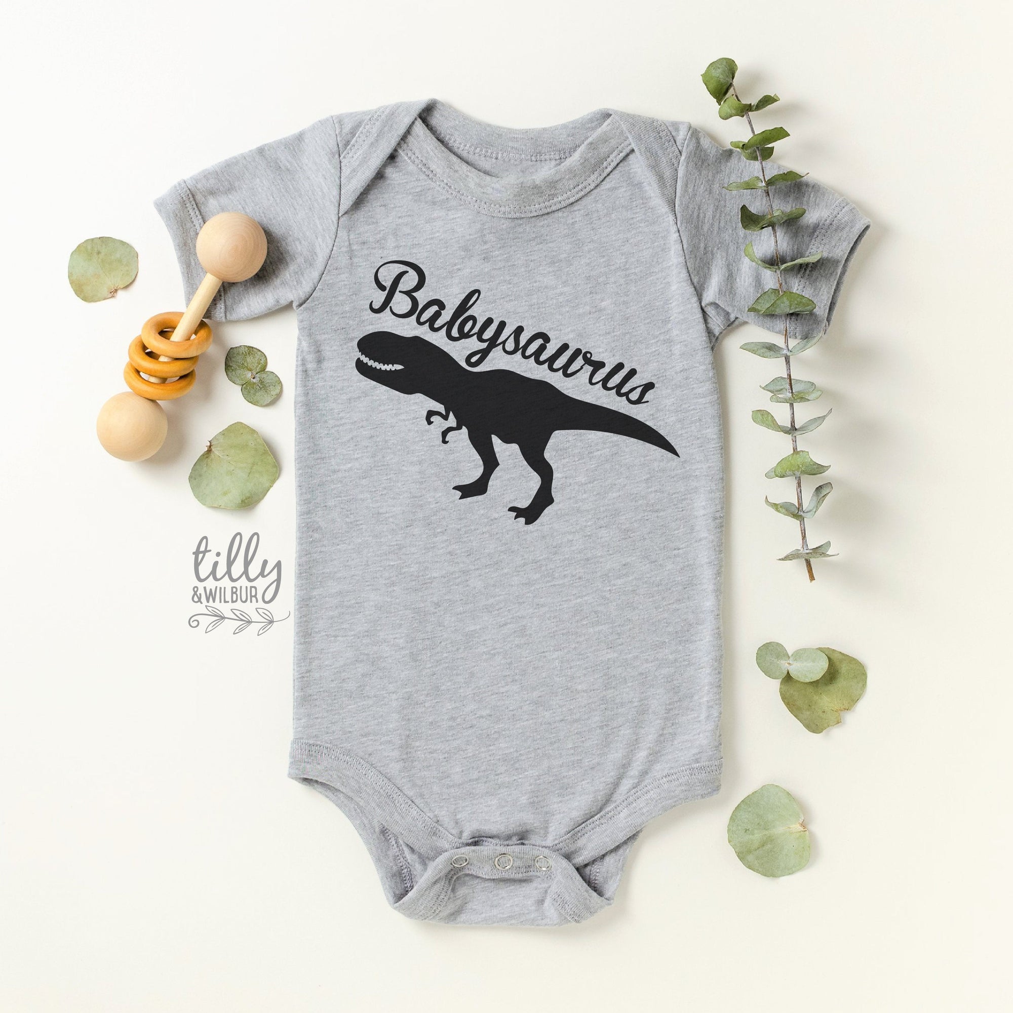 Babysaurus Bodysuit, New Baby Gift, Baby Shower Gift, Little Sister Dinosaur, Little Brother Dinosaur, Newborn Baby Gift, Dinosaur Baby