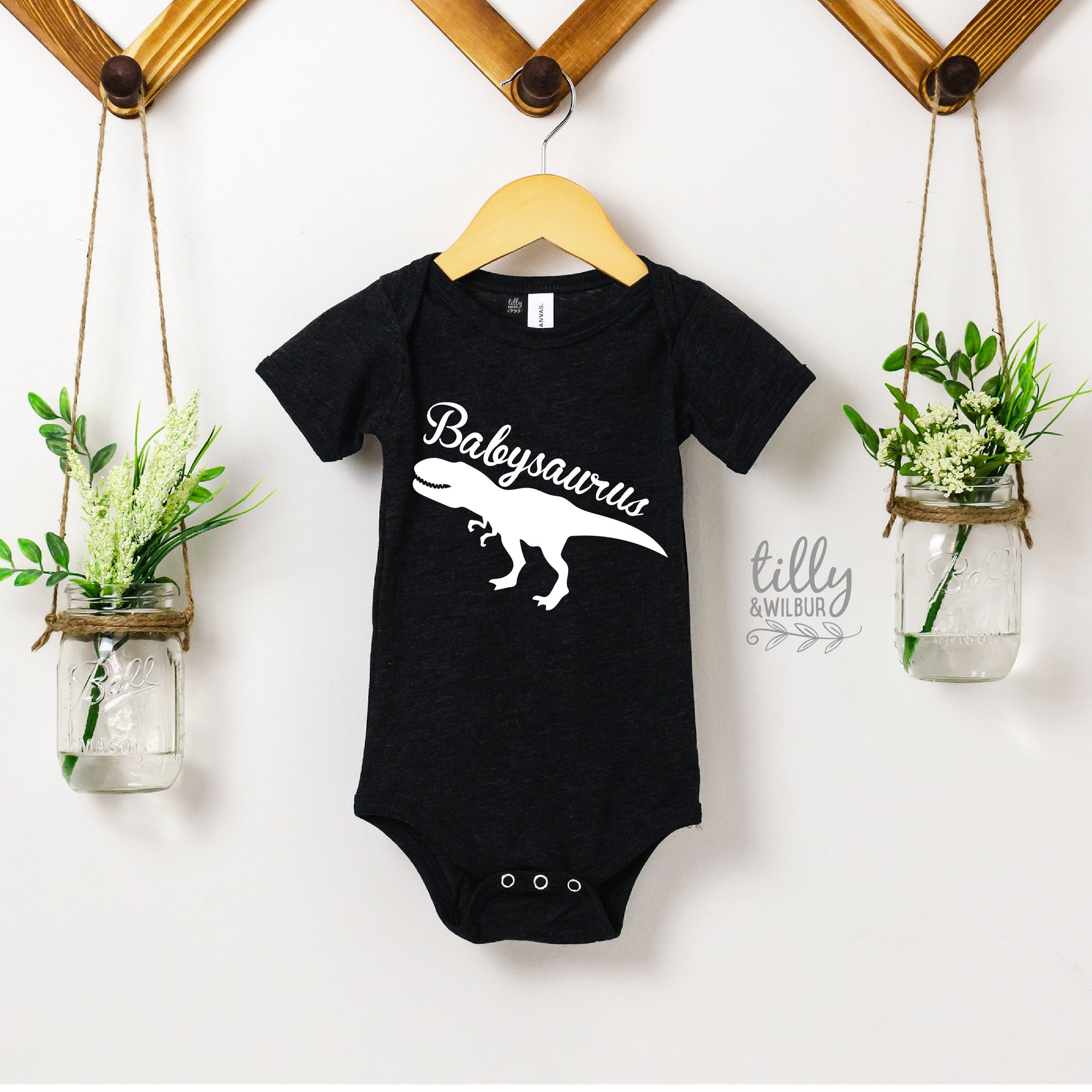 Babysaurus Bodysuit, New Baby Gift, Baby Shower Gift, Little Sister Dinosaur, Little Brother Dinosaur, Newborn Baby Gift, Dinosaur Baby
