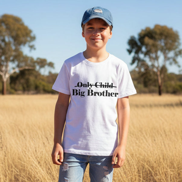 big brother shirt Australia only child promotion tee white