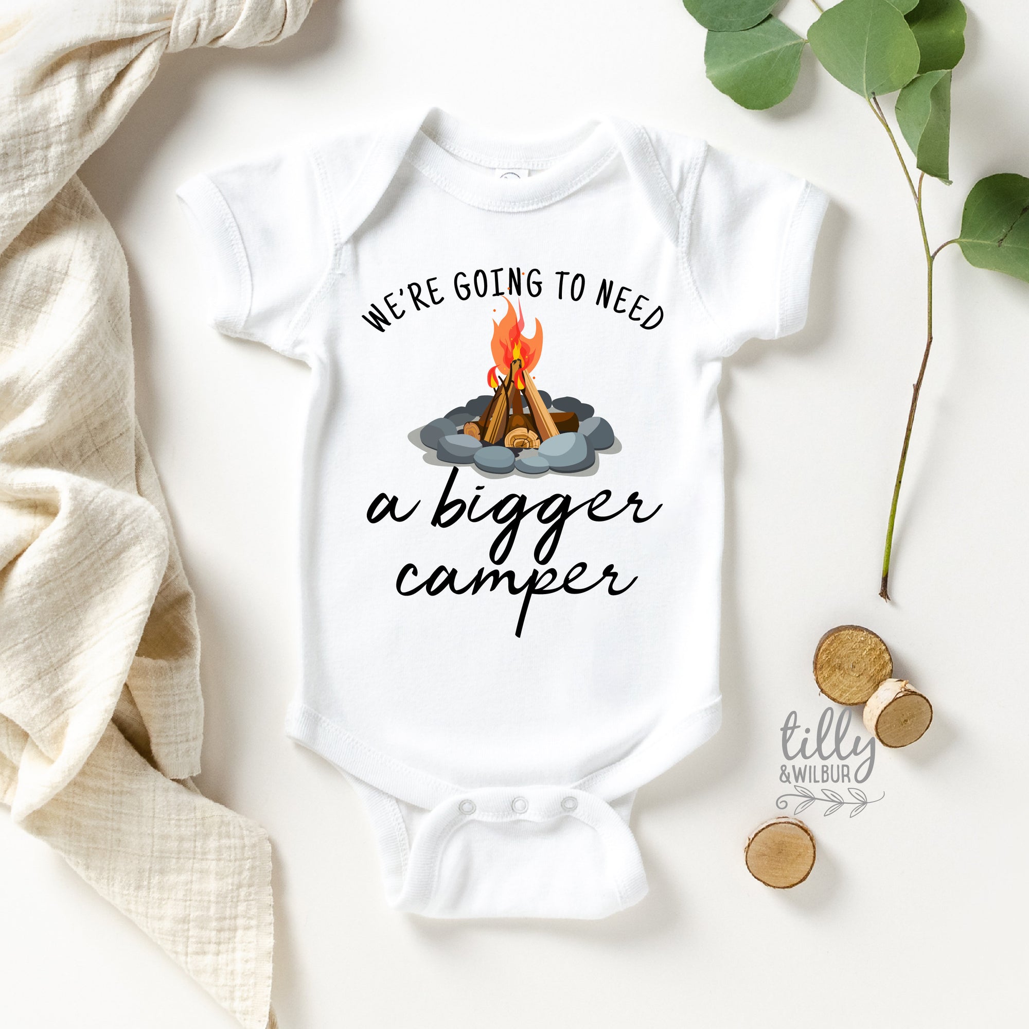 We&#39;re Going To Need A Bigger Camper Pregnancy Announcement Bodysuit, Camping Gift, Let The Adventure Begin, Camping Parents, Little Camper