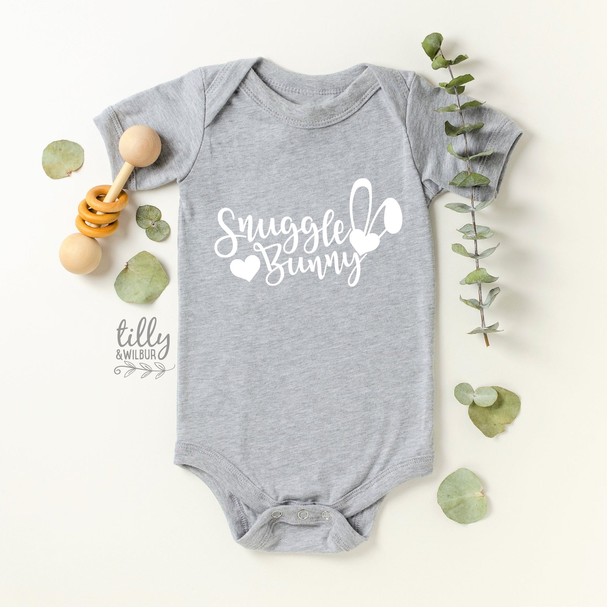 Snuggle Bunny Easter Baby Bodysuit, Bunny Ears Bodysuit, First Easter Baby Bodysuit, Newborn Easter Gift, 1st Easter Outfit, Baby Easter