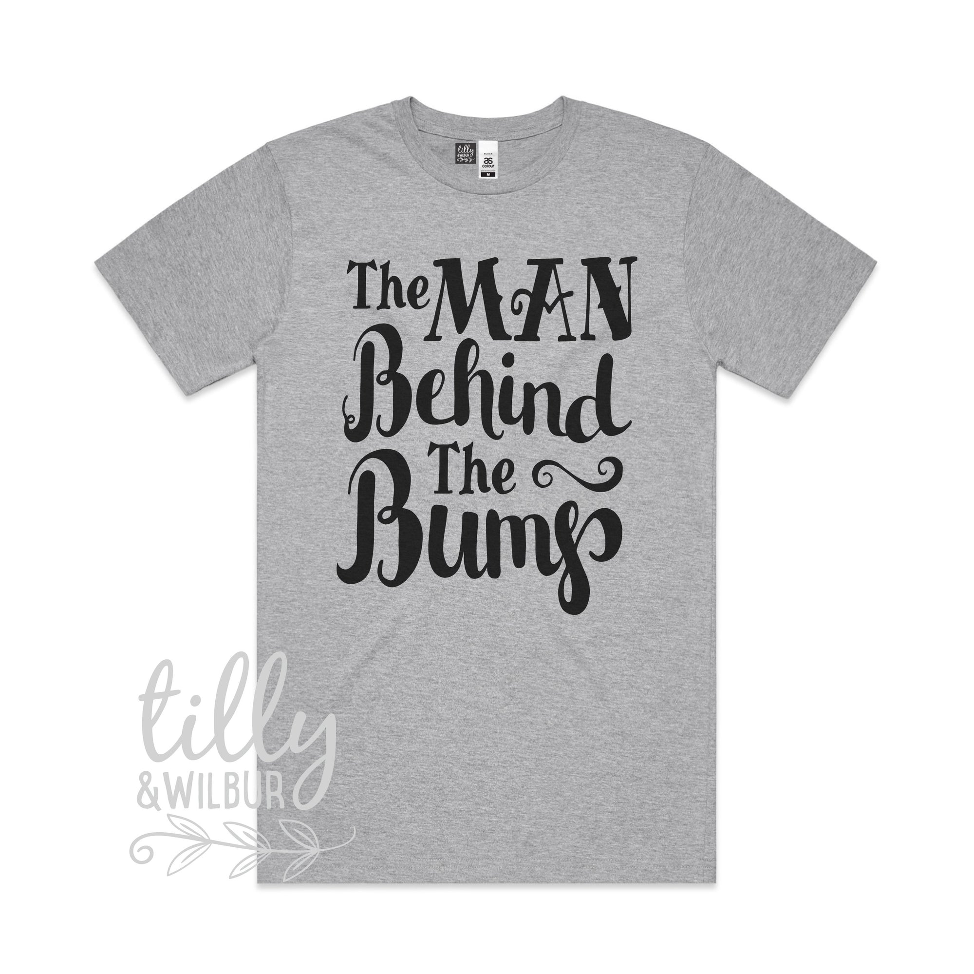 The Man Behind The Bump Men&#39;s Pregnancy Announcement T-shirt, Pregnancy Announcement T-Shirt, I&#39;m going to be a Dad, Dad To Be, New Dad Gift