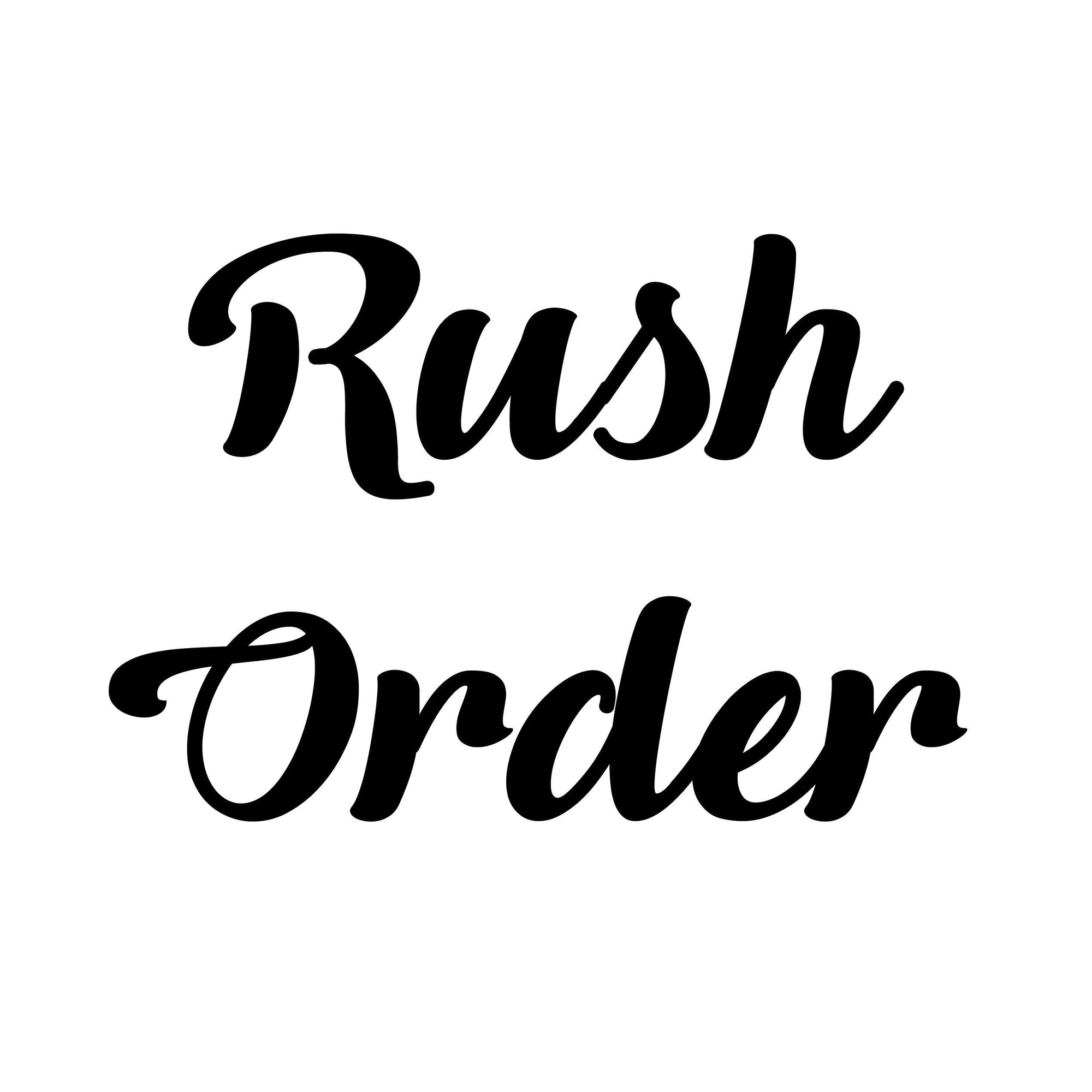 DECEMBER RUSH ORDER - 24 hour processing (Monday to Friday) - Please contact us prior to purchasing