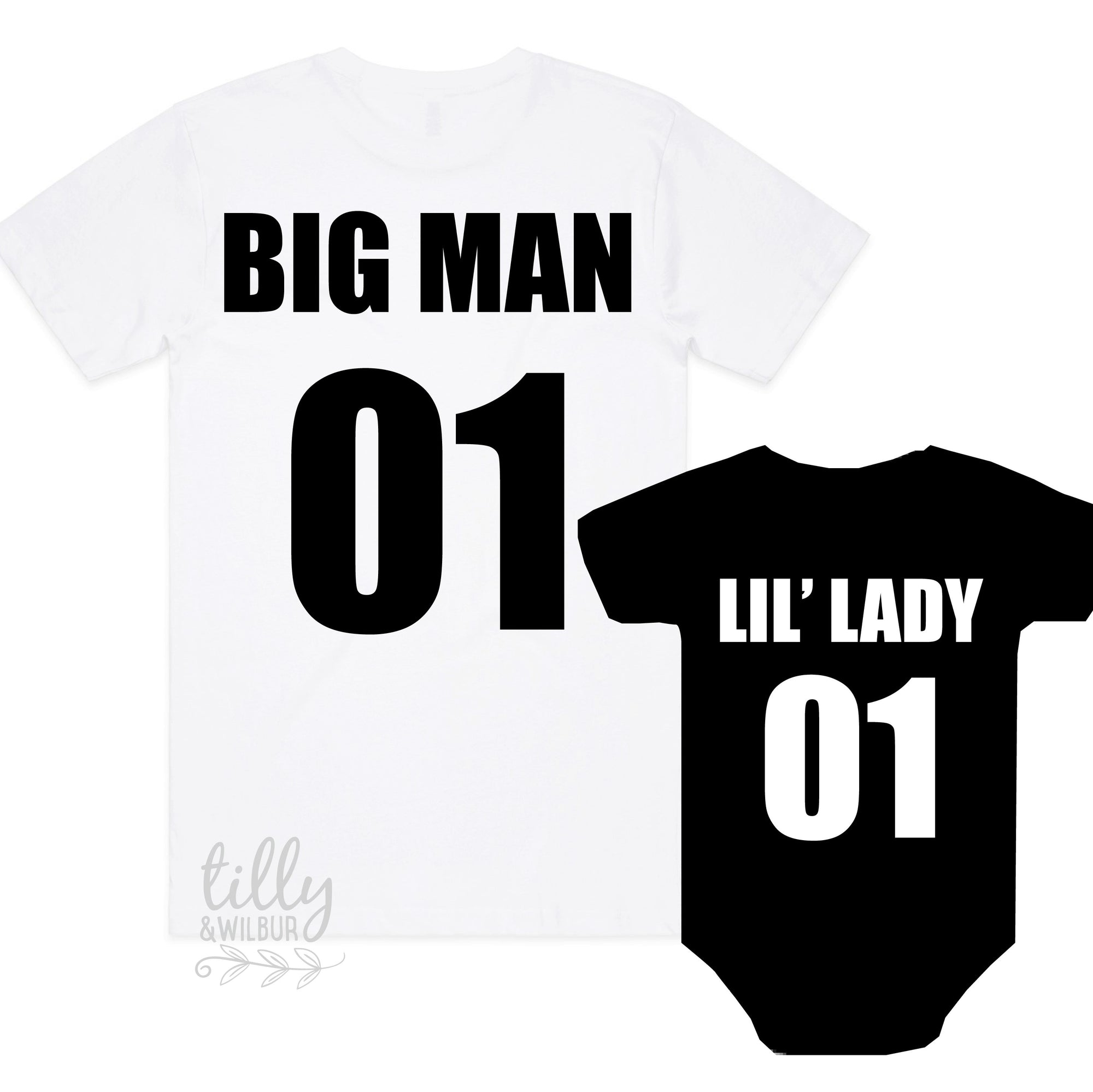 Big Man Lil&#39; Lady, Father Daughter Matching Shirts, Matching Dad Baby, Matching, Father&#39;s Day Gift, Daddy Daughter Matching, New Dad Gift