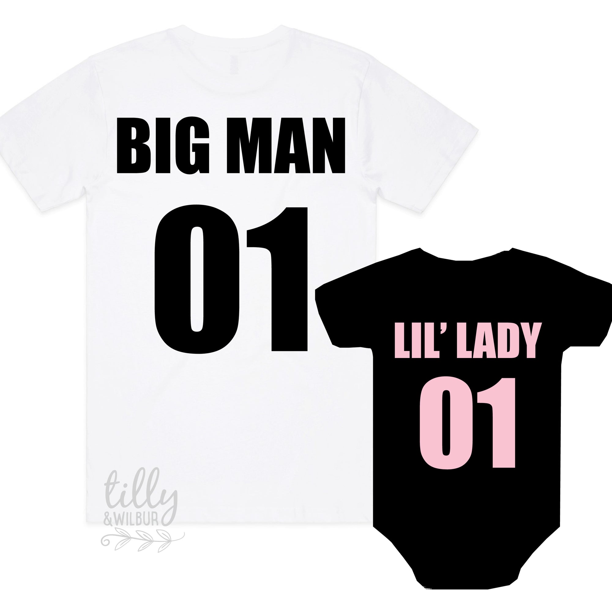 Big Man Lil&#39; Lady, Father Daughter Matching Shirts, Matching Dad Baby, Matching, Father&#39;s Day Gift, Daddy Daughter Matching, New Dad Gift