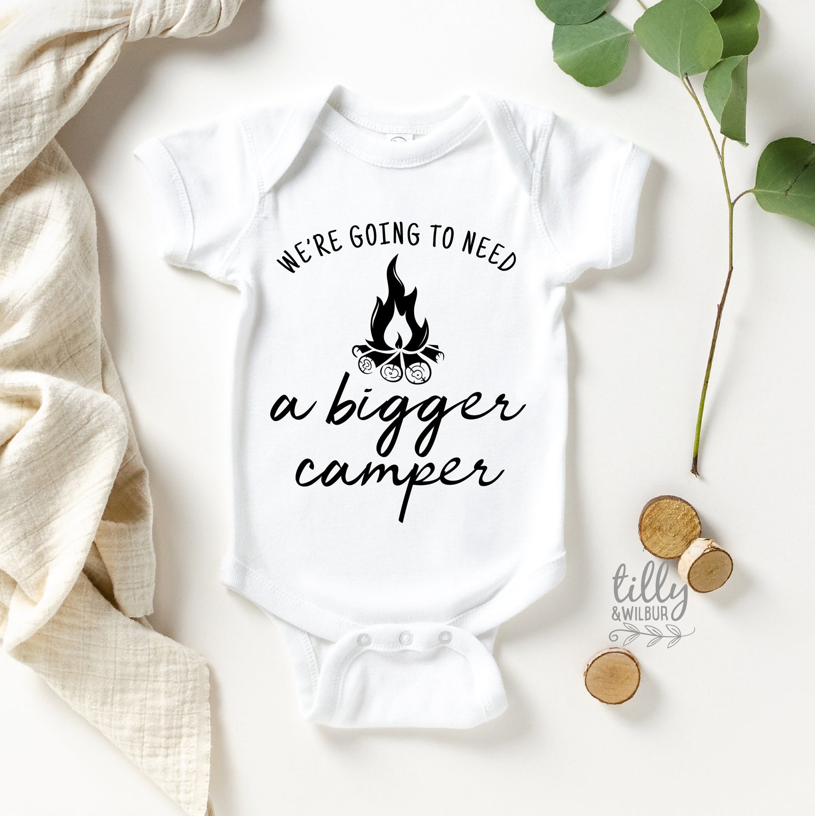 We're Going To Need A Bigger Camper Pregnancy Announcement Bodysuit, Camping Gift, Let The Adventure Begin, Camping Parents, Little Camper