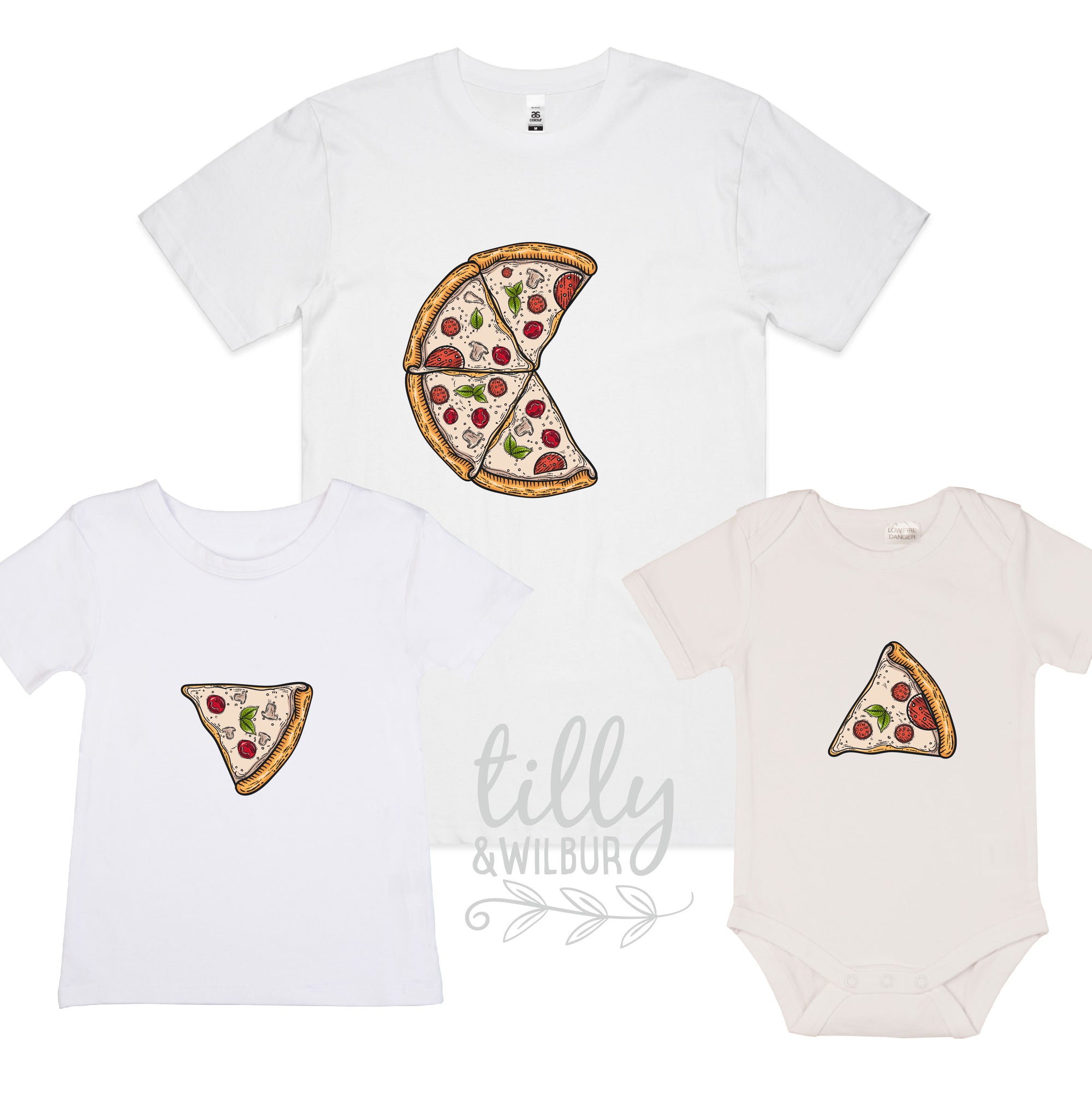 Matching Pizza Slice Family T-Shirts, Daddy And Daughter, Father And Son, Matching Dad Baby, Daddy Daughter, Father&#39;s Day Gift, Newborn Gift