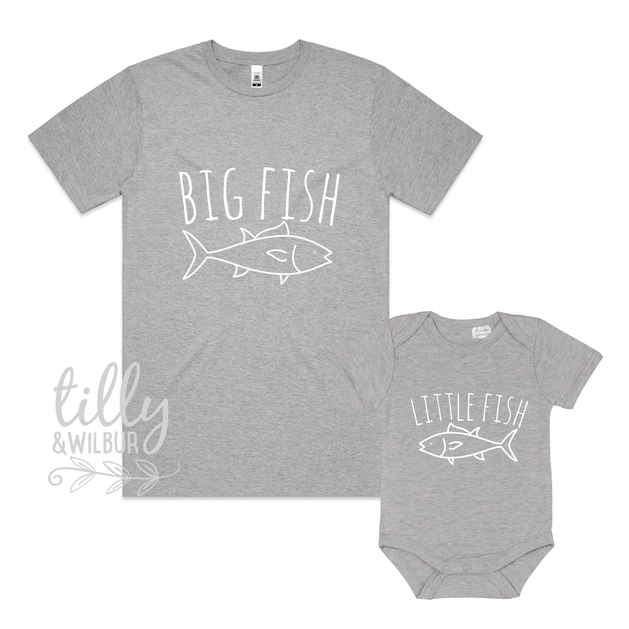 Big Fish Little Fish Father Son Matching Shirts, Big Fish Little Fish, Matching Dad And Baby, Matching Dad And Kid, Father&#39;s Day Gift, Daddy