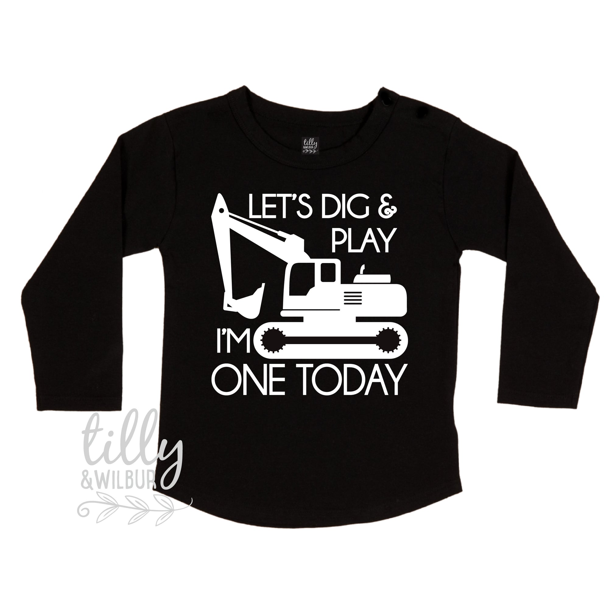 Let&#39;s Dig And Play I&#39;m One Today 1st Birthday T-Shirt, One Boys Birthday Shirt, Boys First Birthday Outfit, 1st Birthday, I Am 1 Cake Smash
