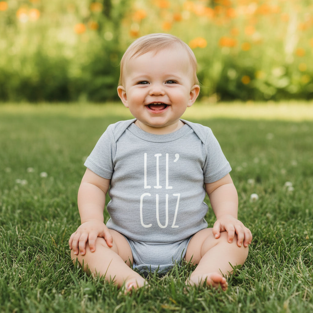 Lil&amp;#39; Cuz Baby Bodysuit, Little Cousin, Cousin Gift, Pregnancy Announcement, Reveal Gift, Little Cuz, You&amp;#39;re Going To Be A Big Cousin