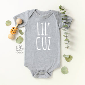 Lil&#39; Cuz Baby Bodysuit, Little Cousin, Cousin Gift, Pregnancy Announcement, Reveal Gift, Little Cuz, You&#39;re Going To Be A Big Cousin