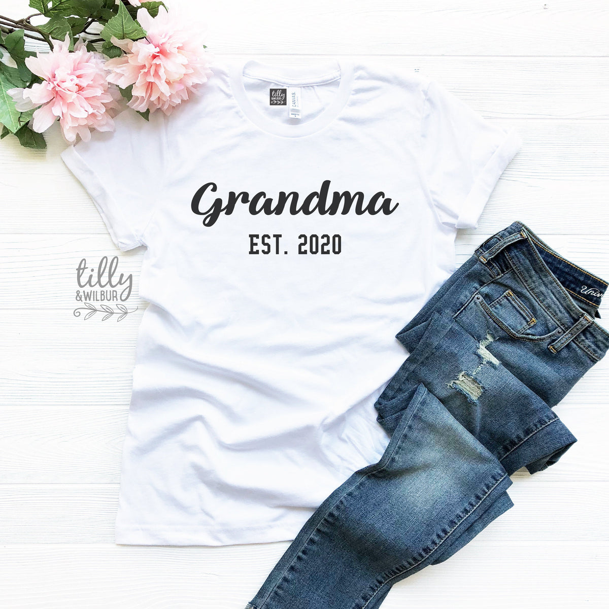 Grandma Est. T-Shirt, Only The Best Mums Get Promoted To Grandma T-Shirt, Grandmother T-Shirt, Grandchild Gift, Gran, Pregnancy Announcement