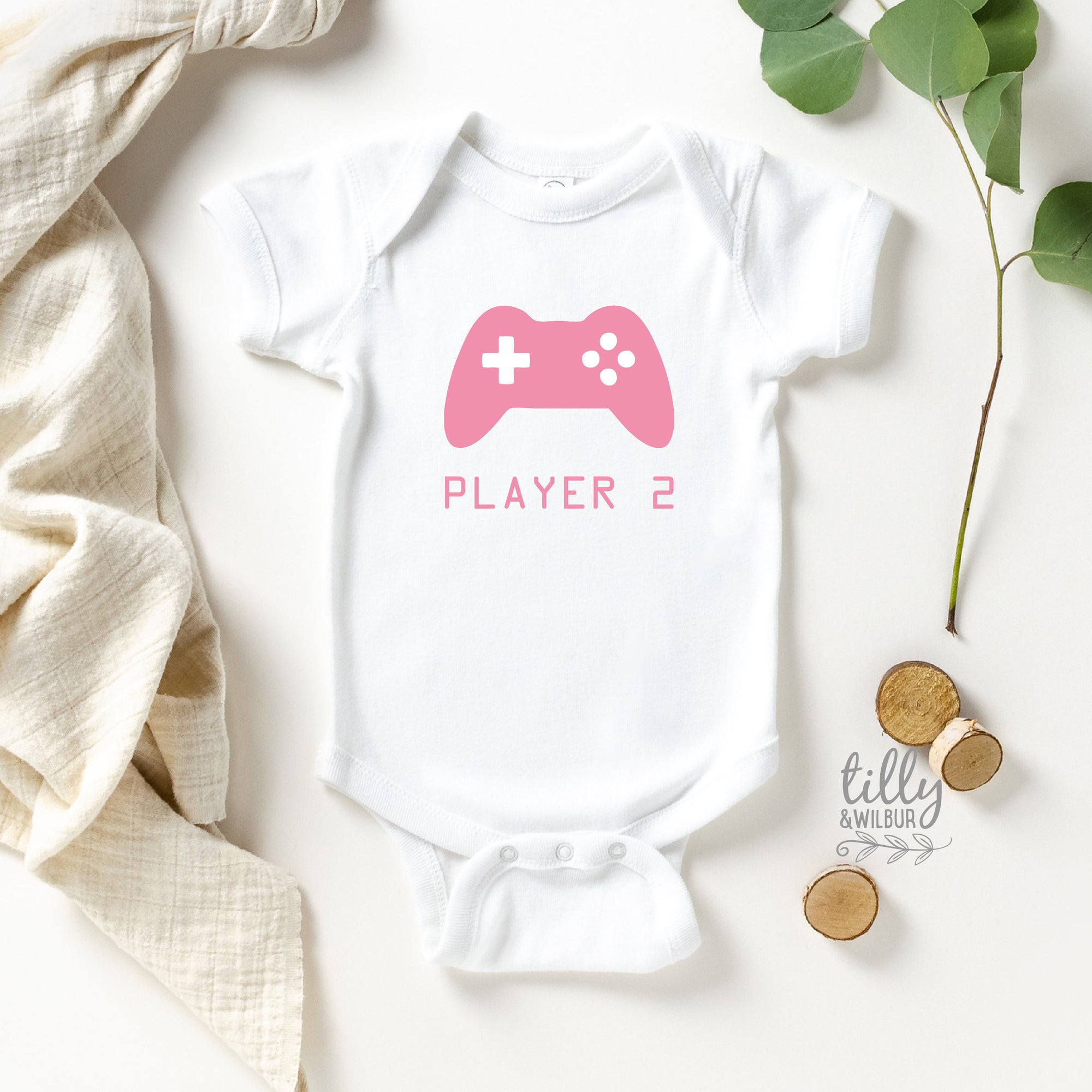 Player 2 T-Shirt Or Bodysuit, Player 1 Player 2, Daddy Daughter, Matching Dad Baby, Sibling Set, Gaming, Father&#39;s Day Gift, Gamer Baby Gift