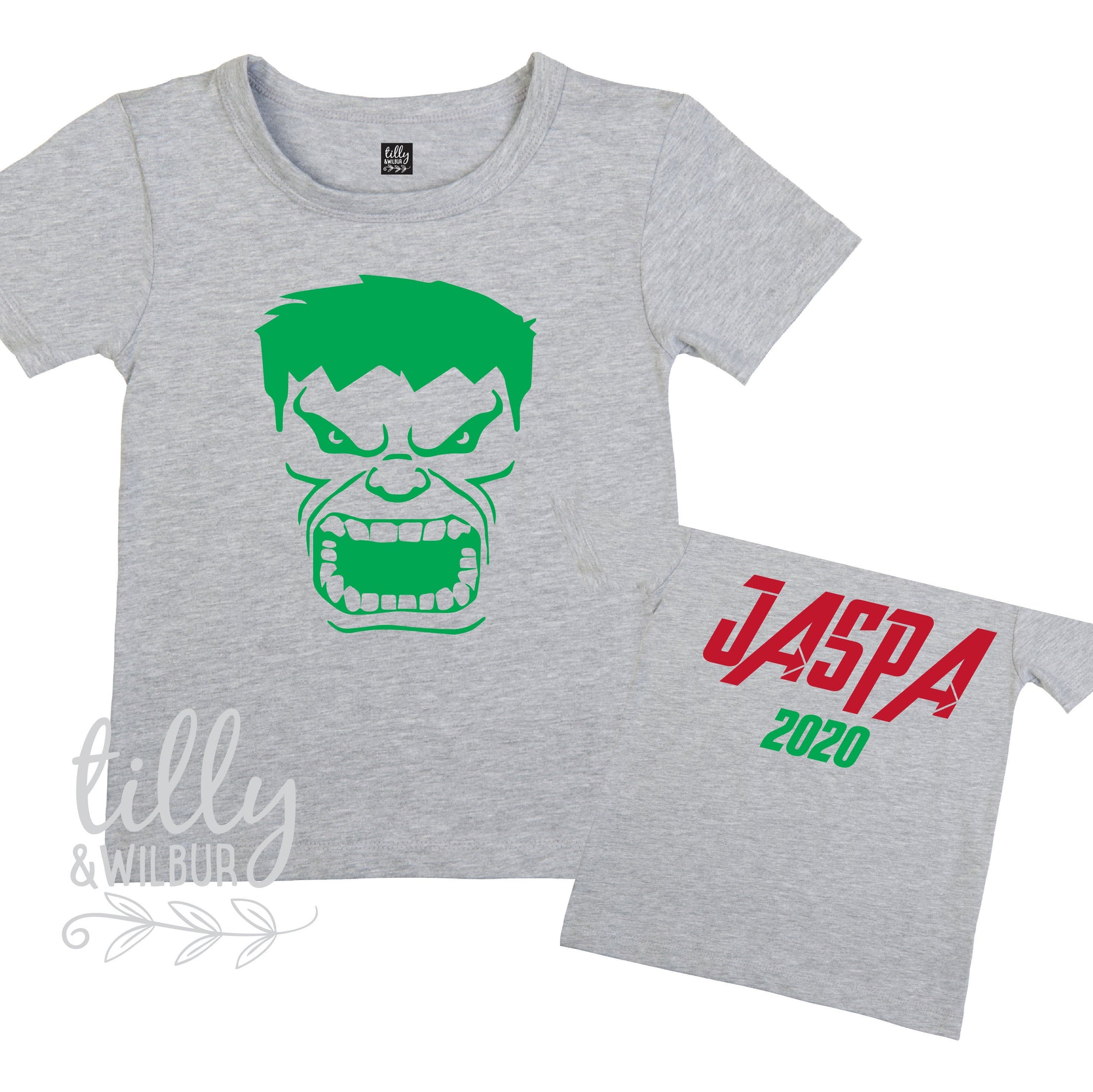 Personalised Avengers Christmas T-Shirt For Boys, Personalised Boys Christmas T-Shirt, Boys Christmas Gift, Hulk T-Shirt, Marvel T-Shirt