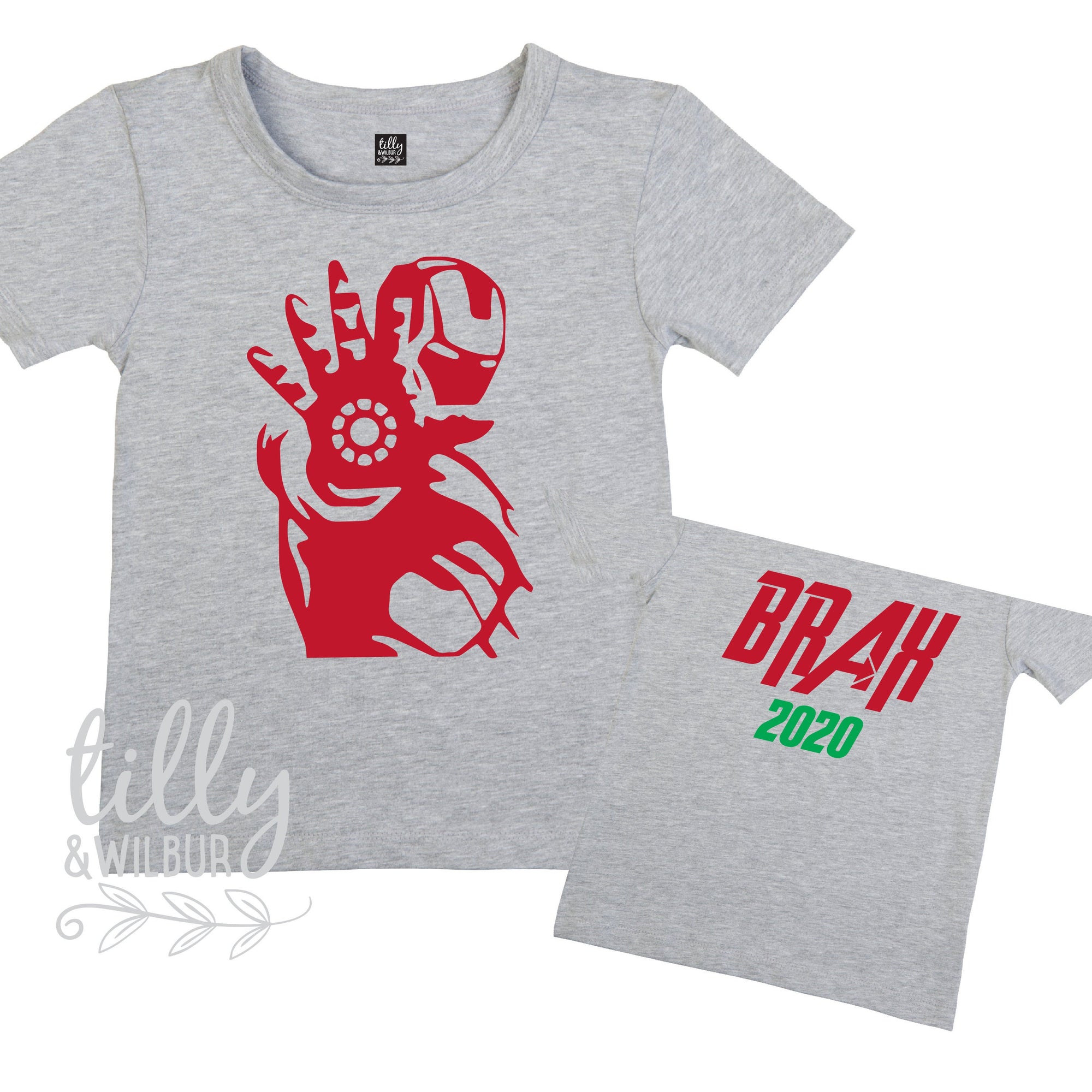 Personalised Avengers Christmas T-Shirt For Boys, Personalised Boys Christmas T-Shirt, Boys Christmas Gift, Iron Man T-Shirt, Marvel T-Shirt