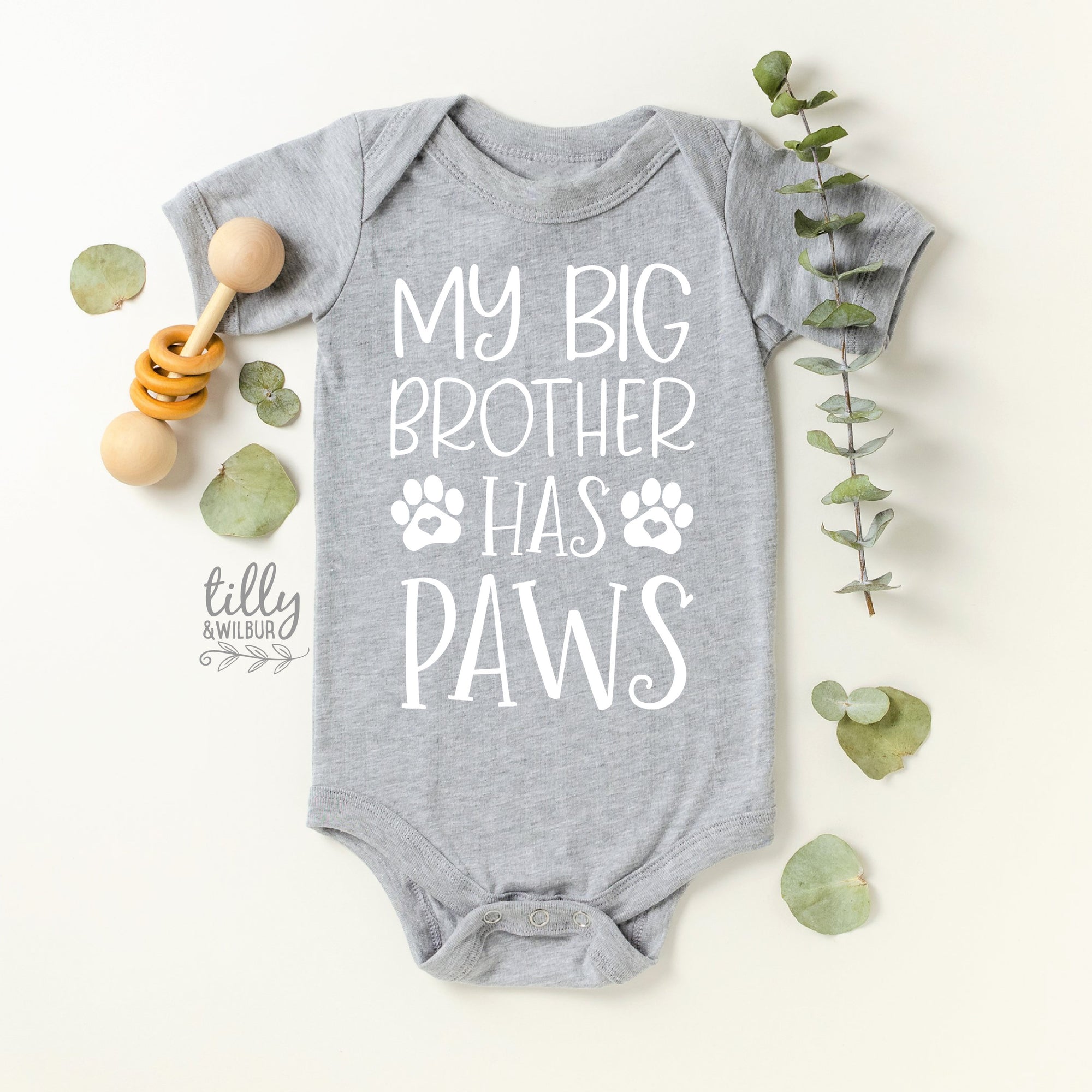 My Big Brother Has Paws Baby Bodysuit, My Siblings Have Paws,  Dog Owner Baby Gift, Pregnancy Announcement Bodysuit, Dog Lover, New Baby