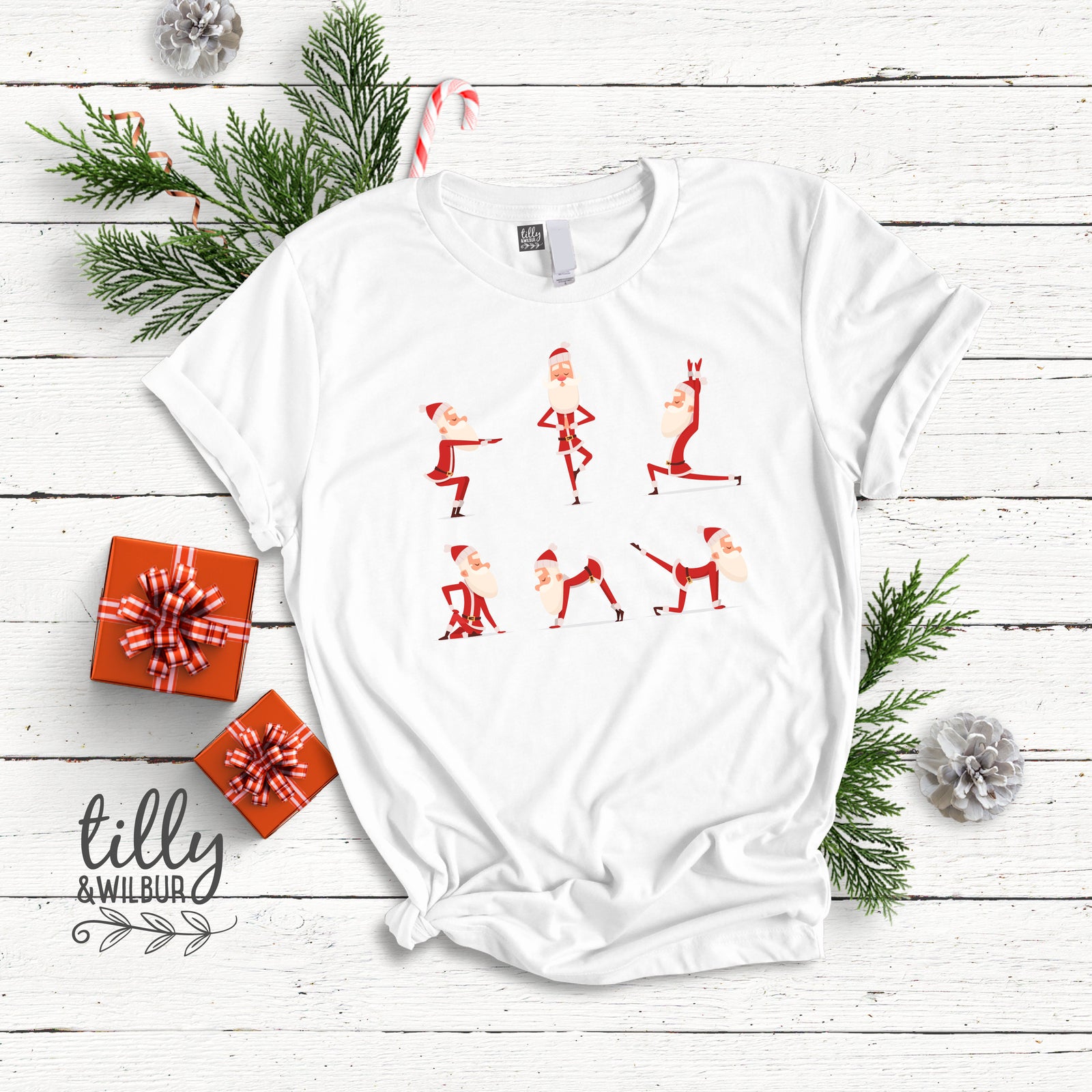 Santa Yoga Christmas T-Shirt, Yoga T-Shirt, Christmas Yoga T-Shirt, Yogi Christmas T-Shirt, Christmas Yoga Gift, Yoga Gift, Yoga Lover Shirt
