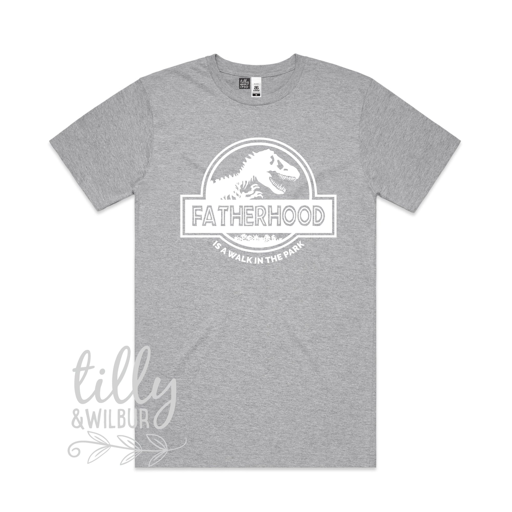 Fatherhood Is A Walk In The Park Men&#39;s T-Shirt, Father&#39;s Day Gift, Dad Gift, Jurassic Park T-Shirt, Dinosaur T-Shirt, Dad Birthday, Dino Tee
