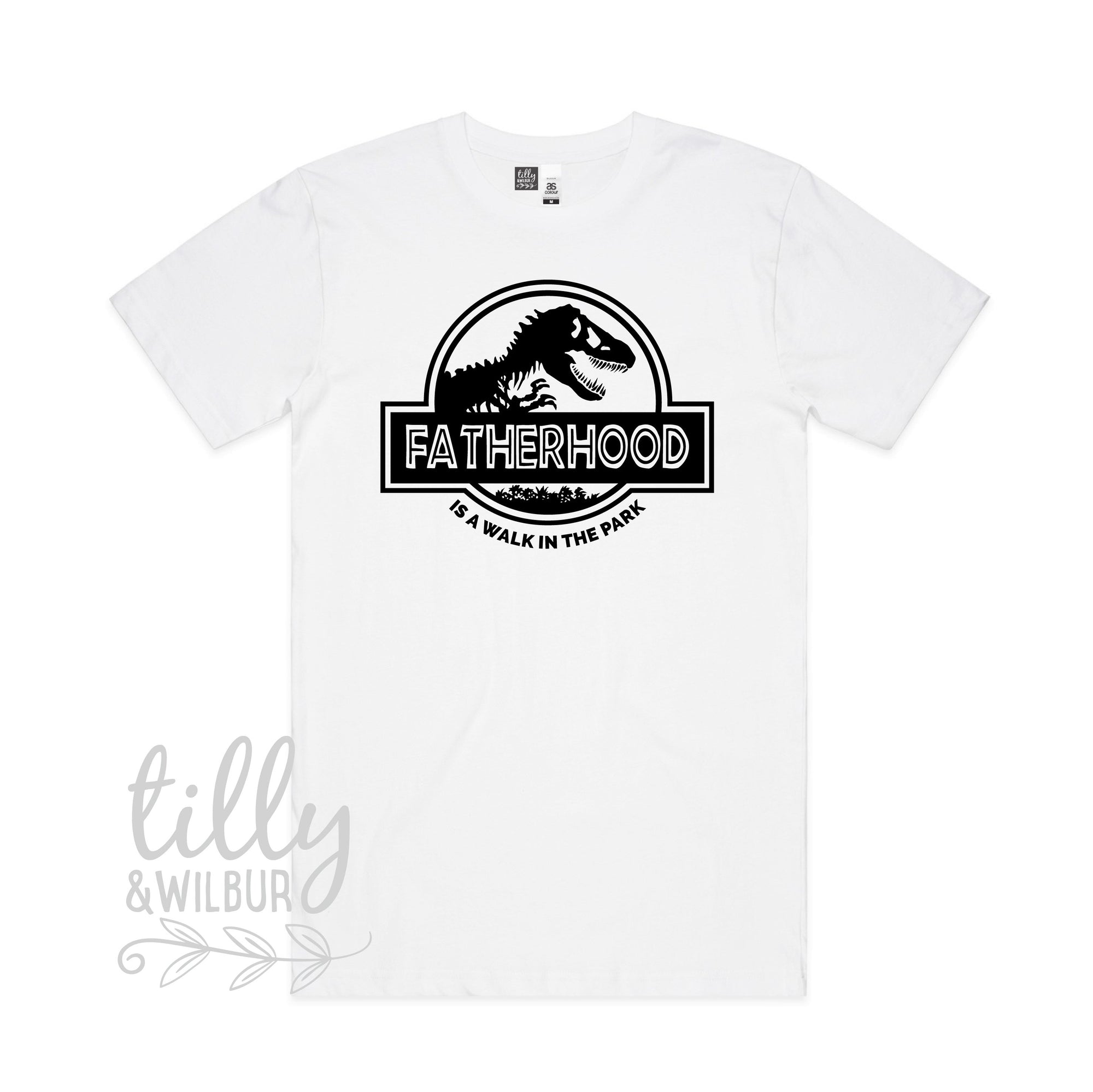 Fatherhood Is A Walk In The Park Men&#39;s T-Shirt, Father&#39;s Day Gift, Dad Gift, Jurassic Park T-Shirt, Dinosaur T-Shirt, Dad Birthday, Dino Tee