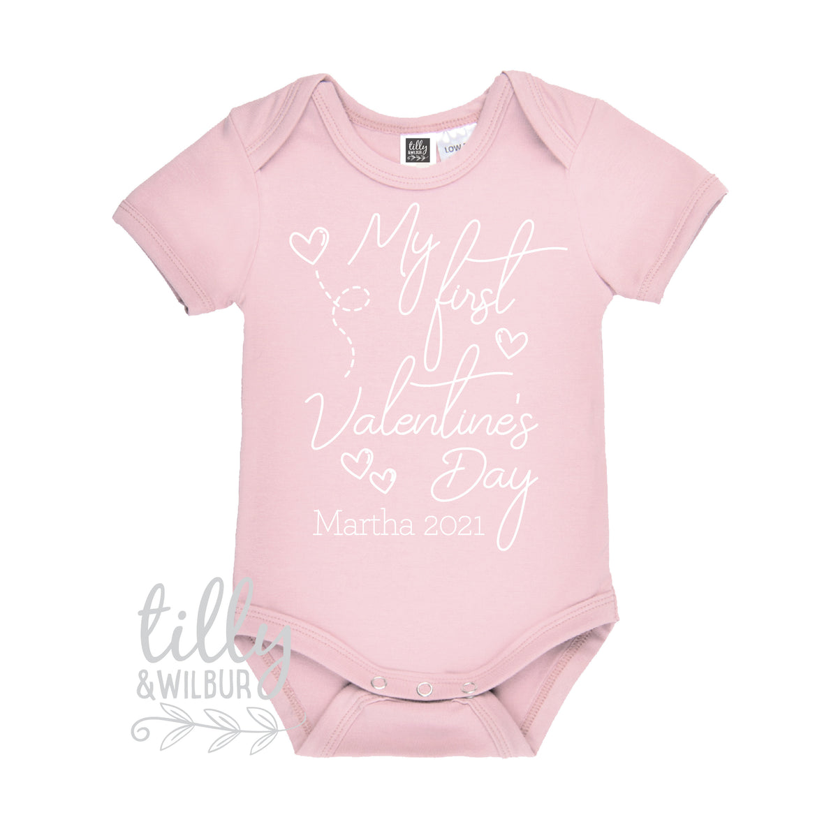 Personalised My First Valentine&amp;#39;s Day 2021 Baby Bodysuit, Personalised Valentine&amp;#39;s Day Bodysuit, 1st Valentine&amp;#39;s Day, Valentine&amp;#39;s Day 2020