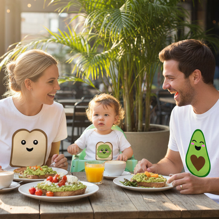 Avocado Toast Family T-Shirt, Avocado Toast Set, Avocado, Valentine's Day Family, Matching Family, Avocado Foodie Family, Vegan, Vegetarian