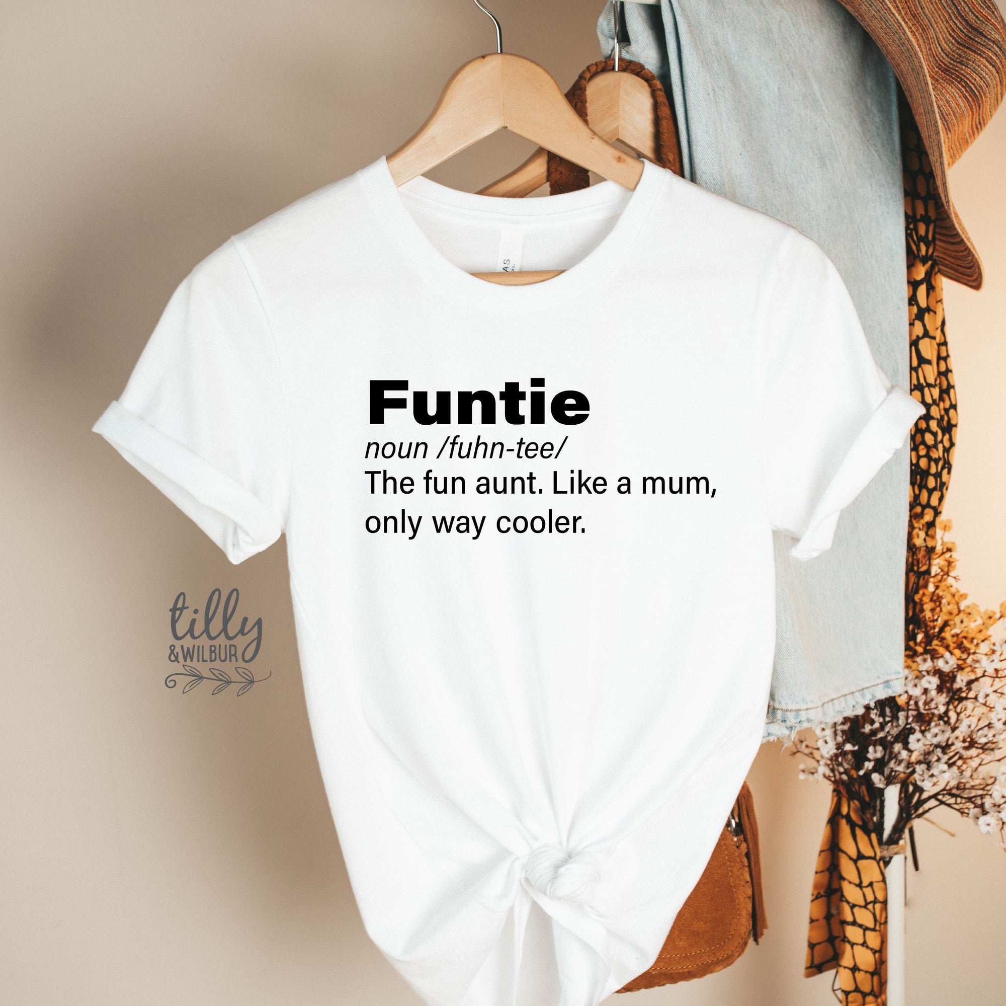 Funtie The Fun Aunt Like A Mum Only Way Cooler, Aunt T-Shirt, Auntie T-Shirt, Funny Aunt T-Shirt, Funny Auntie Shirt, Niece Nephew, Fun Aunt