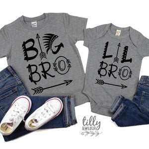 Big Bro Lil Bro Set, Big Brother Little Brother Matching Outfits, Sibling Outfits, Brother Gift, Pregnancy Announcement, Newborn Gift, Baby