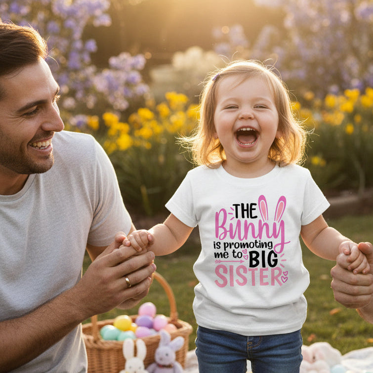 big sister easter shirt pregnancy announcement bunny promoting me to big sister australia