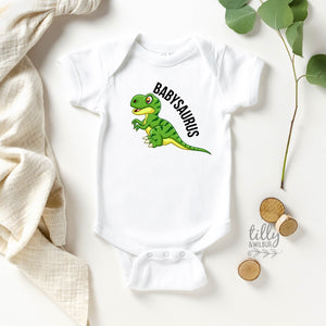 Babysaurus Baby Bodysuit, Newborn Baby Gift, New Baby Brother, Big Brother Little Brother Set, I&#39;m Going To Be A Big Brother, Dinosaur Baby