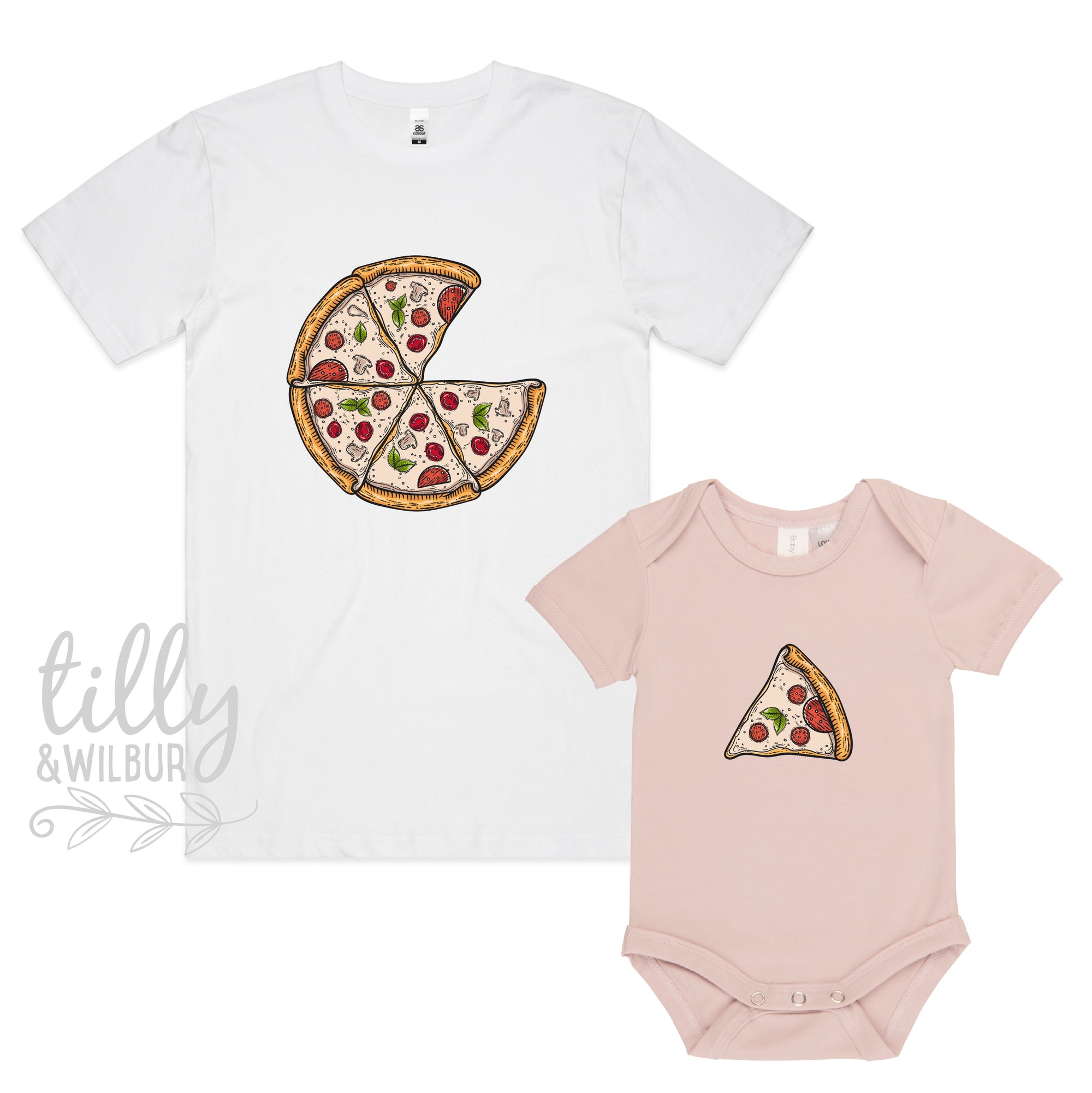 Matching Pizza Slice Family T-Shirts, Daddy And Daughter, Father And Son, Matching Dad Baby, Daddy Daughter, Father&#39;s Day Gift, Newborn Gift