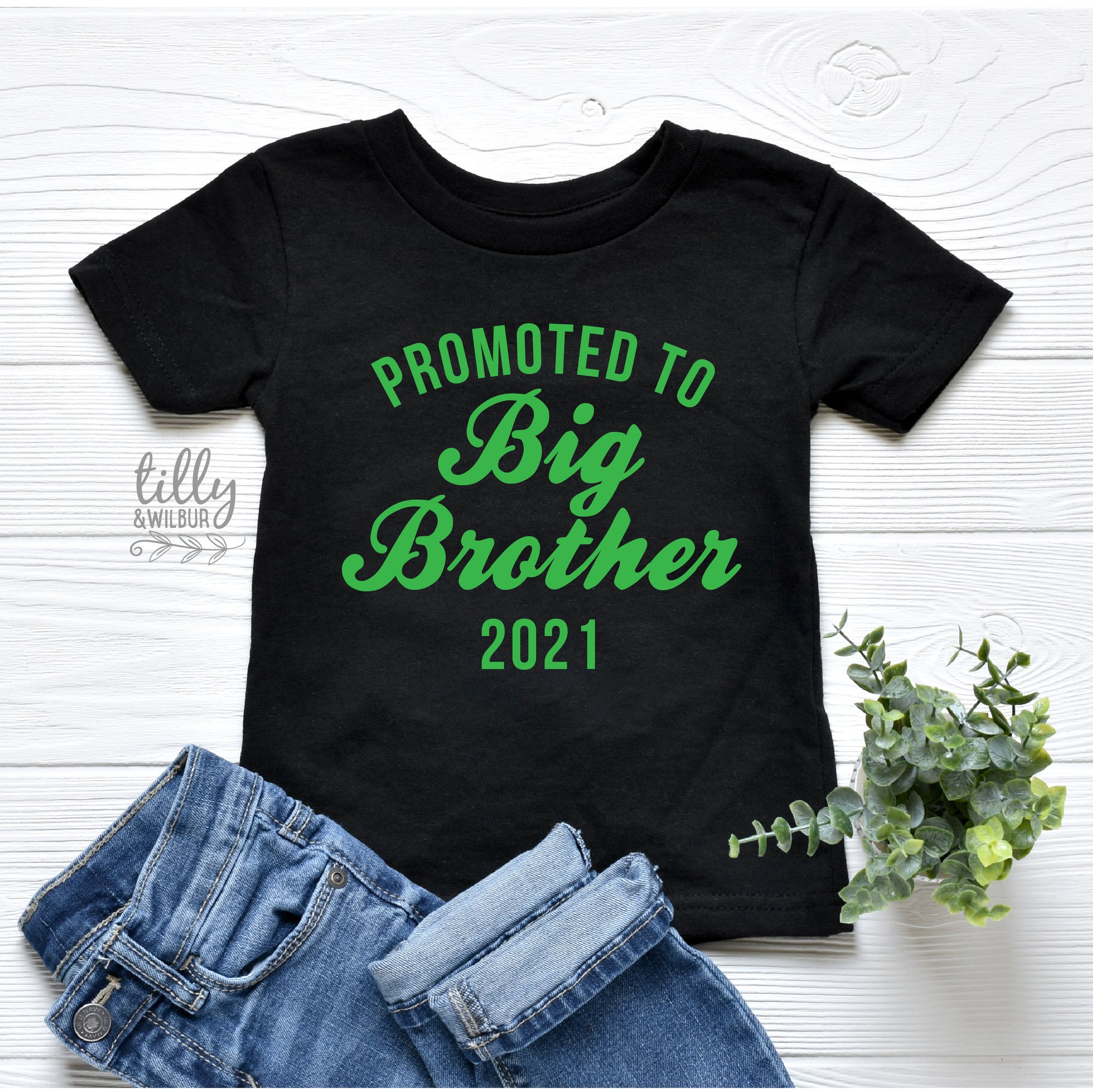 Promoted To Big Brother T-Shirt For Boys, Personalised Due Date, Big Brother Shirt, I&#39;m Going To Be A Big Brother, Pregnancy Announcement