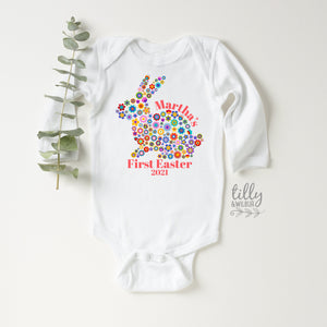 Personalised 1st Easter Baby Bodysuit, First Easter Baby Bodysuit, Newborn Easter Gift, 1st Easter Outfit, Baby&#39;s 1st Easter, Bunny Rabbit