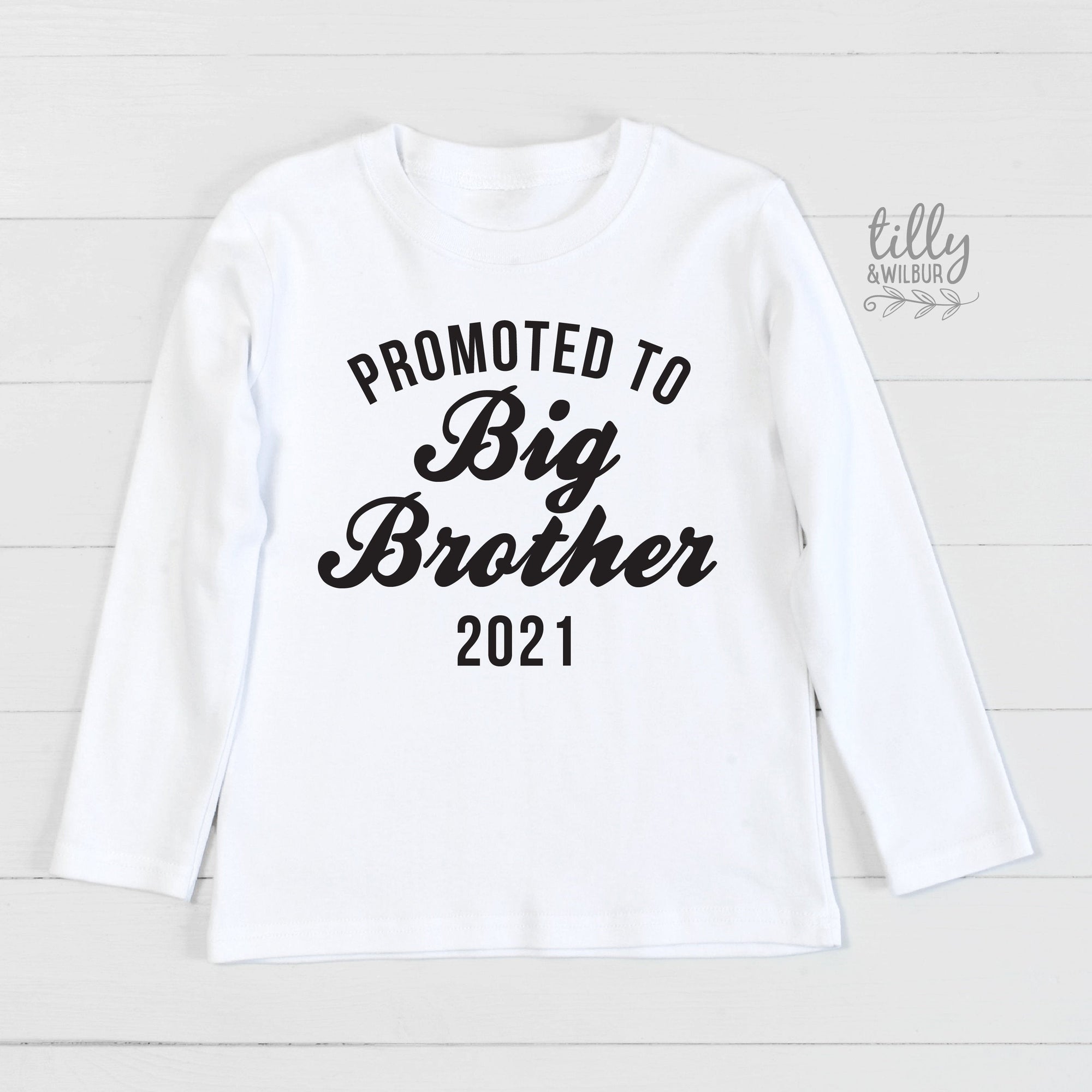 Promoted To Big Brother T-Shirt For Boys, Personalised Due Date, Big Brother Shirt, I&#39;m Going To Be A Big Brother, Pregnancy Announcement