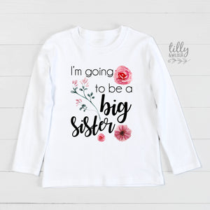 I&#39;m Going To Be A Big Sister T-Shirt For Girls, Pregnancy Announcement Shirt, Pregnancy Announcement, Sister T-Shirt Gift, Big Sister To Be