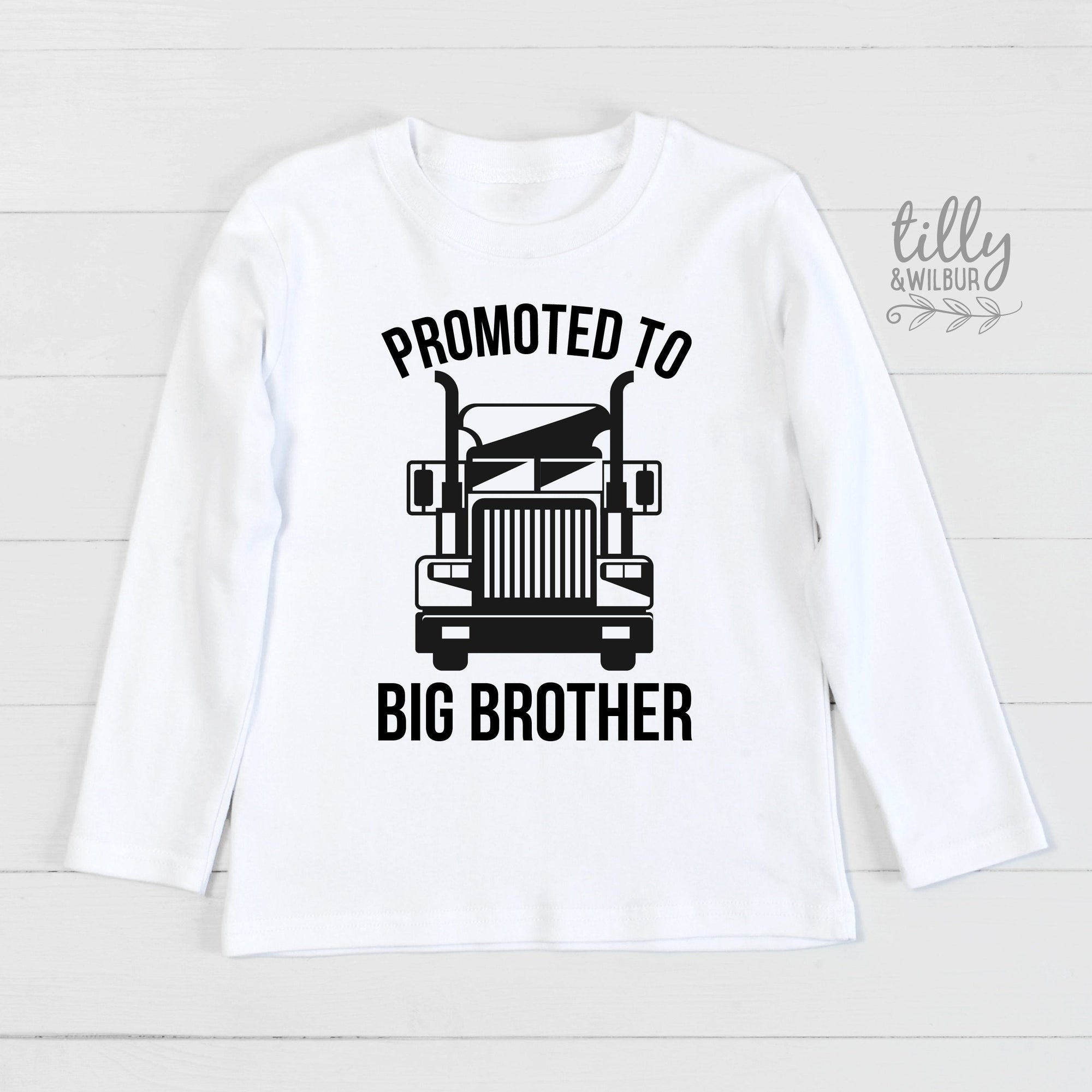 Promoted To Big Brother T-Shirt, Kenworth T-Shirt, Mack Truck Big Brother Announcement Shirt, Big Brother Tee, Pregnancy Announcement Shirt