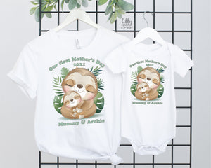 Our First Mother&#39;s Day 2021 Matching Outfits, Mother And Baby Mother&#39;s Day T-Shirts, Mothers Day Gift, Mummy & Me Matching, 1st Mother&#39;s Day