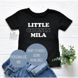 Personalised Little Cousin T-Shirt, Little Cousin T-Shirt, Cousin Gift, Pregnancy Announcement, Big Middle Little Cousin T-Shirts, Lil Cuz
