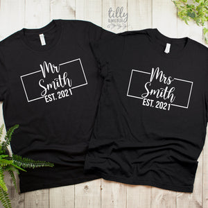 mr & mrs t shirts personalised