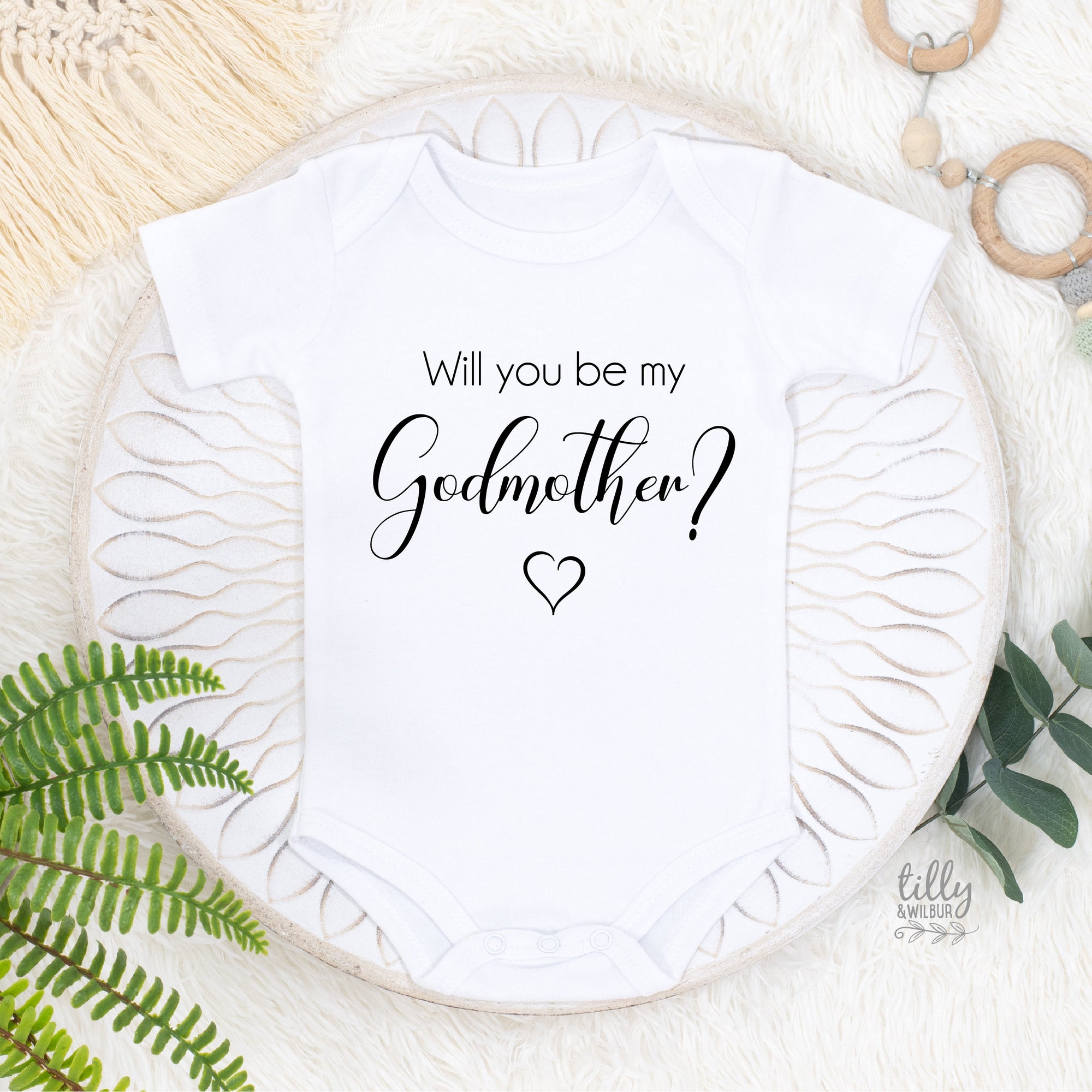 Will You Be My Godmother? Baby Bodysuit, Godmother Invitation, Godmother Bodysuit, Christening Bodysuit, Baptism Bodysuit, Godparents Gift