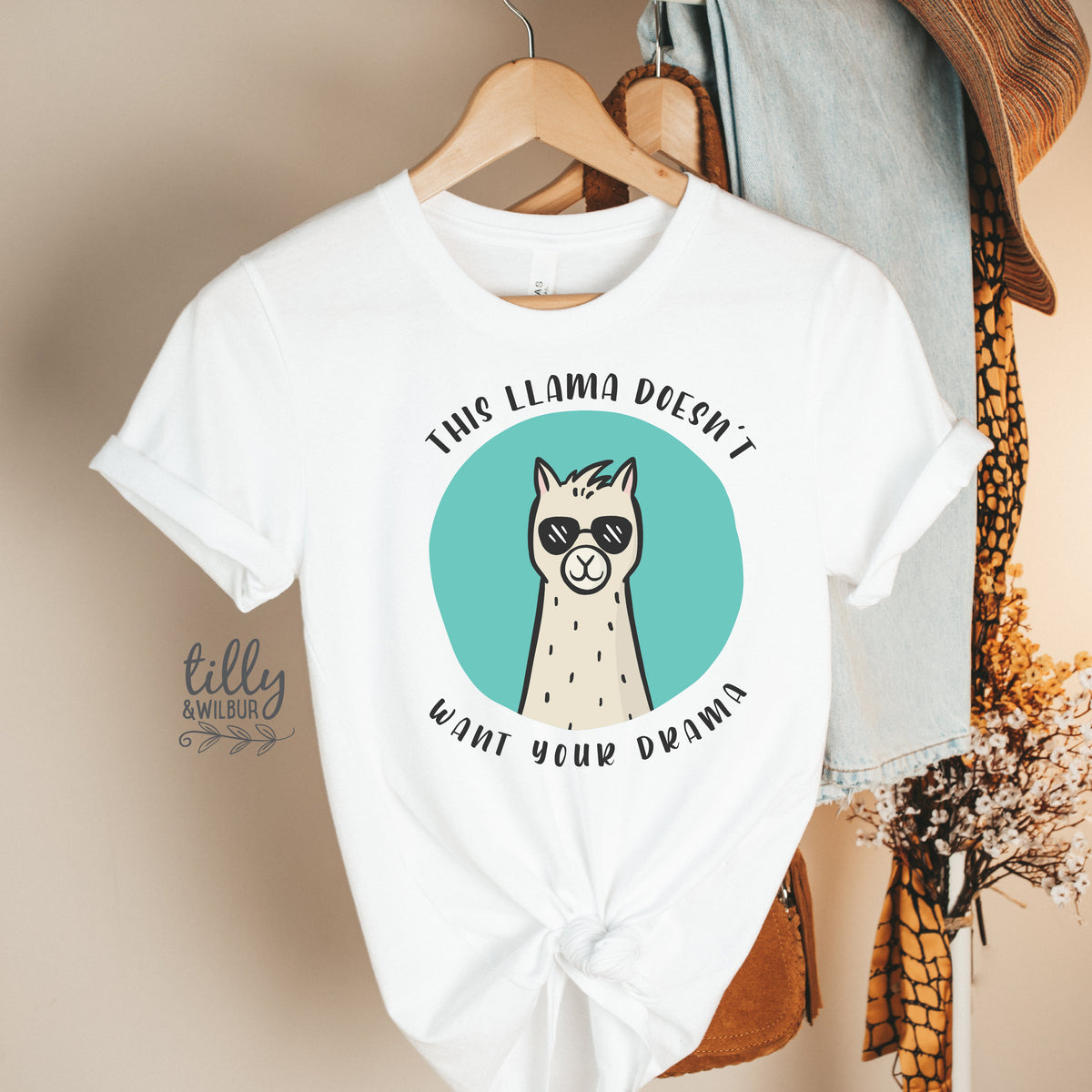 This Llama Doesn&amp;#39;t Want Your Drama T-Shirt, Llama Tee, Funny Llama T-Shirt, Llama Women&amp;#39;s T-Shirt, No Drama, Ain&amp;#39;t Got Time For Your Drama