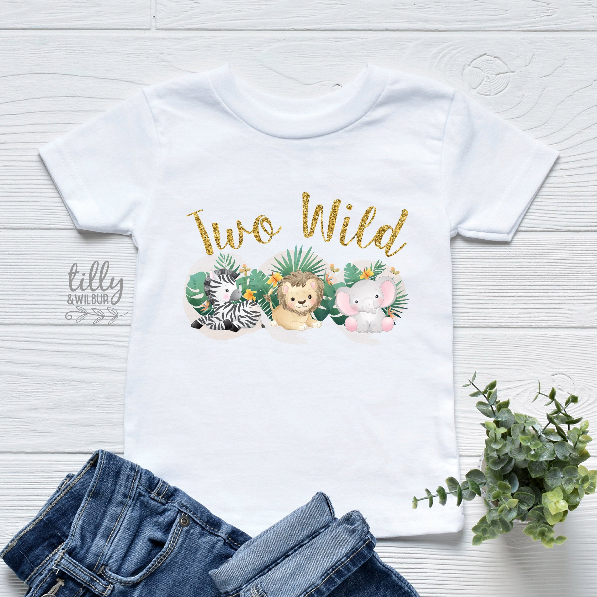 Two Wild Girls Birthday T Shirt Two Wild Birthday 2 Year Old Girl S Tilly Wilbur