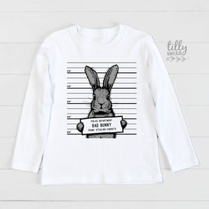 Bad Bunny Mug Shot, Crime: Stealing Carrots! Easter T-Shirt, Rabbit T-Shirt, Funny Easter Gift, Hip Hop Easter Clothing, Bad Bunny T-Shirt