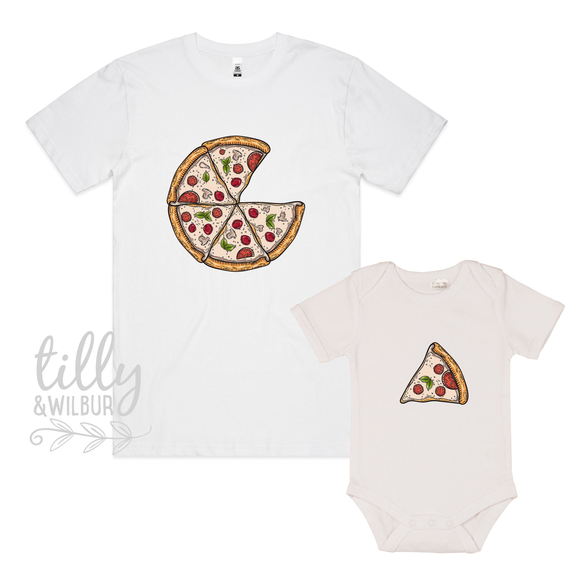 Matching Pizza Slice Family T-Shirts, Daddy And Daughter, Father And Son, Matching Dad Baby, Daddy Daughter, Father&#39;s Day Gift, Newborn Gift