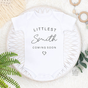 Personalised Announcement Bodysuit, Pregnancy Announcement With Name Baby Bodysuit, Personalised Baby Bodysuit For New Arrivals, Baby Reveal