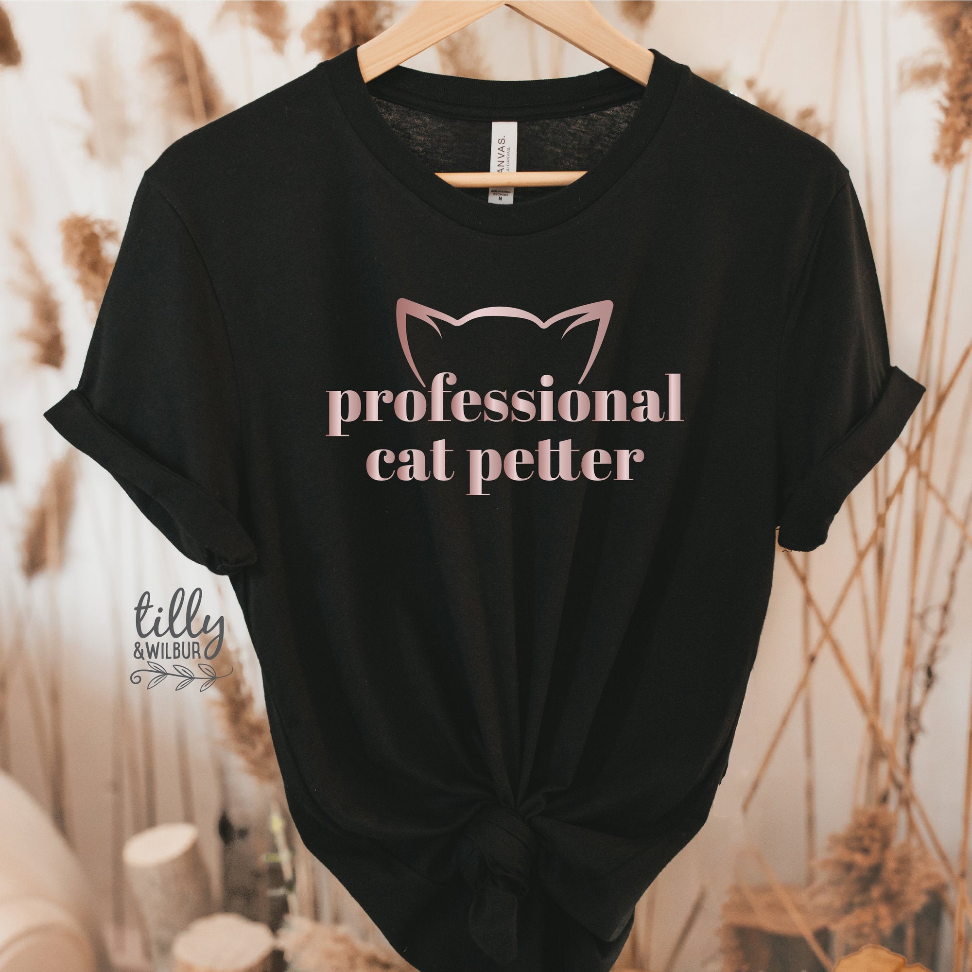 Professional Cat Petter T-Shirt, Funny Cat T-Shirt, Kitty Shirt, Kitten T-Shirt, I Love Cats T-Shirt, Animal Lover, Funny Women&#39;s T-Shirt