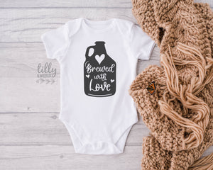 Brewed With Love Onesies®, Locally Brewed Onesies®, Brewer Baby Gift, Home Brewed, Funny Beer Gift, Beer Baby Onesies®, Beer Baby Bodysuit