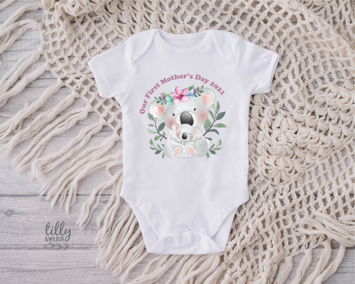 Our First Mother&amp;#39;s Day 2021 Baby Bodysuit, Our 1st Mother&amp;#39;s Day Baby Bodysuit, Mother&amp;#39;s Day Outfit, Mother&amp;#39;s Day Gift, Mummy I Love You