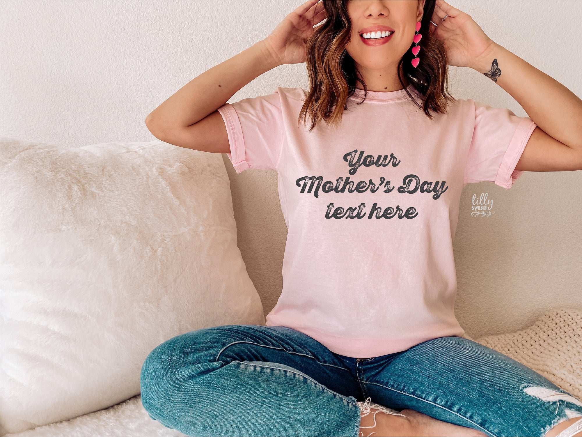 Mother&#39;s Day T-Shirt, Your Text Here Women&#39;s T-Shirt, Design Your Own T-Shirt, Custom Women&#39;s T-Shirt, Personalised Mother&#39;s Day Gift