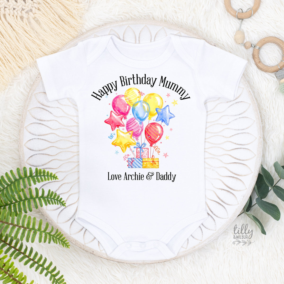 Happy Birthday Mummy Onesies®, Personalised Happy Birthday Mummy Bodysuit, Mummy Birthday Gift, Mummy Onesies®, Happy Birthday Mum, Mum Gift