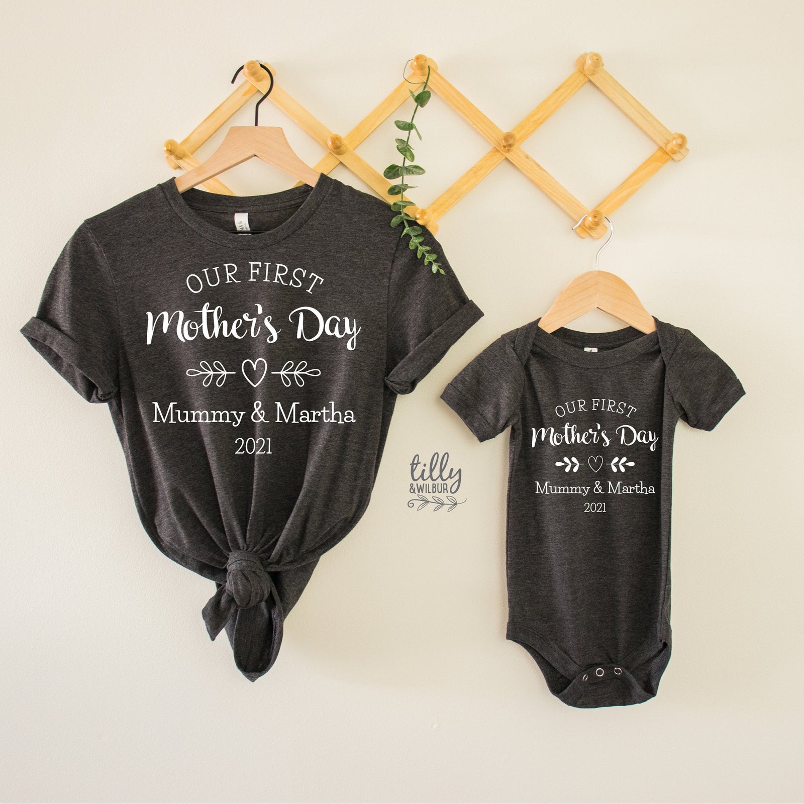 Our First Mother&#39;s Day 2021 Matching Outfits, Mother And Baby Mother&#39;s Day T-Shirts, Mothers Day Gift, Mummy & Me Matching, 1st Mother&#39;s Day